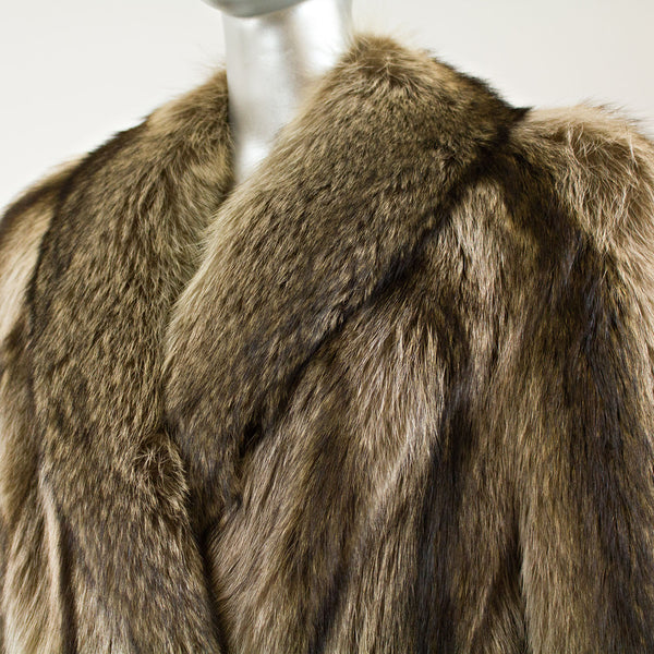 Brown Raccoon Coat - Size S (Vintage Furs)