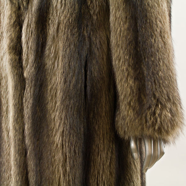 Brown Raccoon Coat - Size S (Vintage Furs)