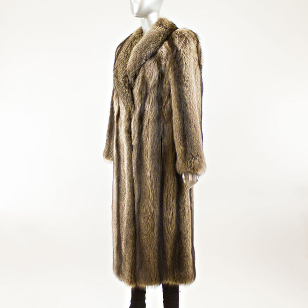 Brown Raccoon Coat - Size S (Vintage Furs)
