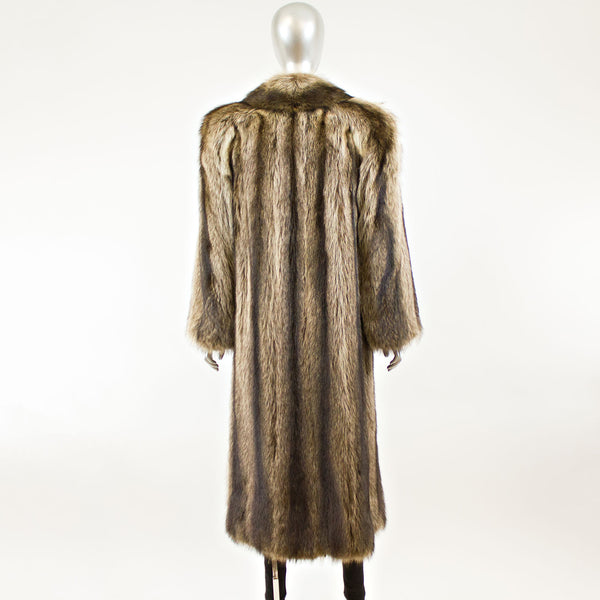 Brown Raccoon Coat - Size S (Vintage Furs)