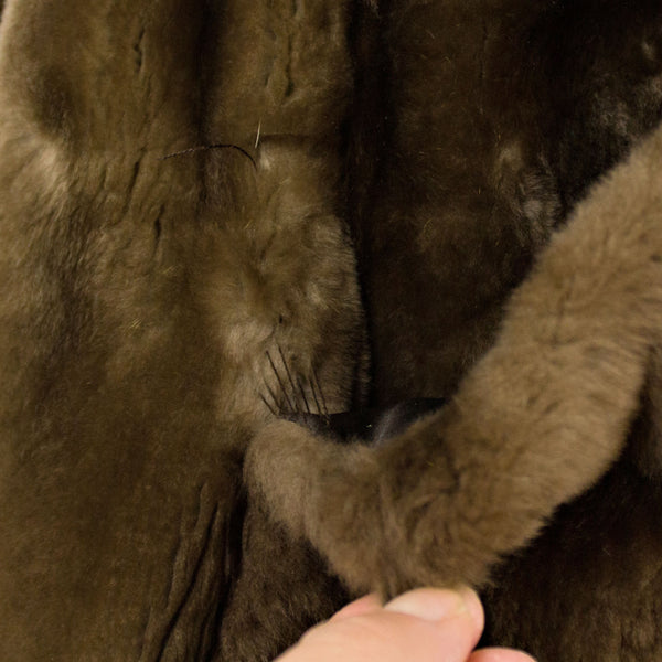 Brown Sheared Beaver Coat- Size XS