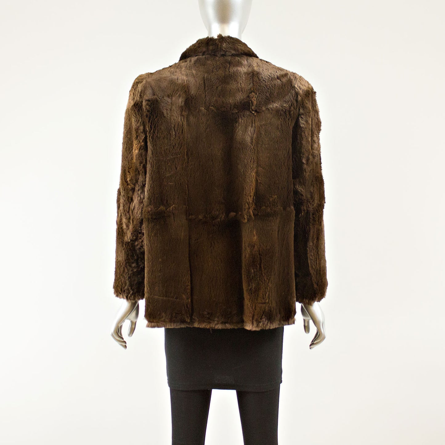 Brown Sheared Beaver Jacket - Size M