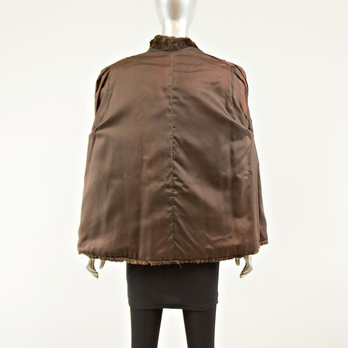 Brown Sheared Beaver Jacket - Size M