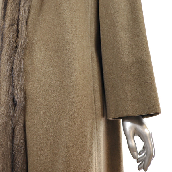 Cashmere Coat with Fisher Tuxedo- Size M