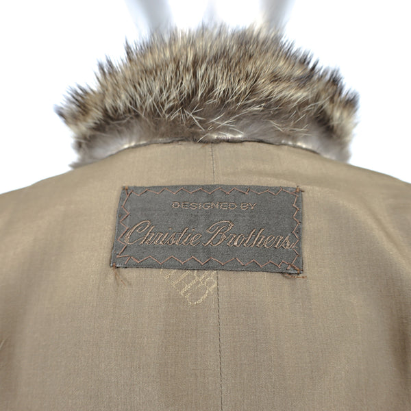 Cashmere Coat with Fisher Tuxedo- Size M