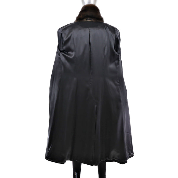 Cashmere Coat with Sable Trim- Size S