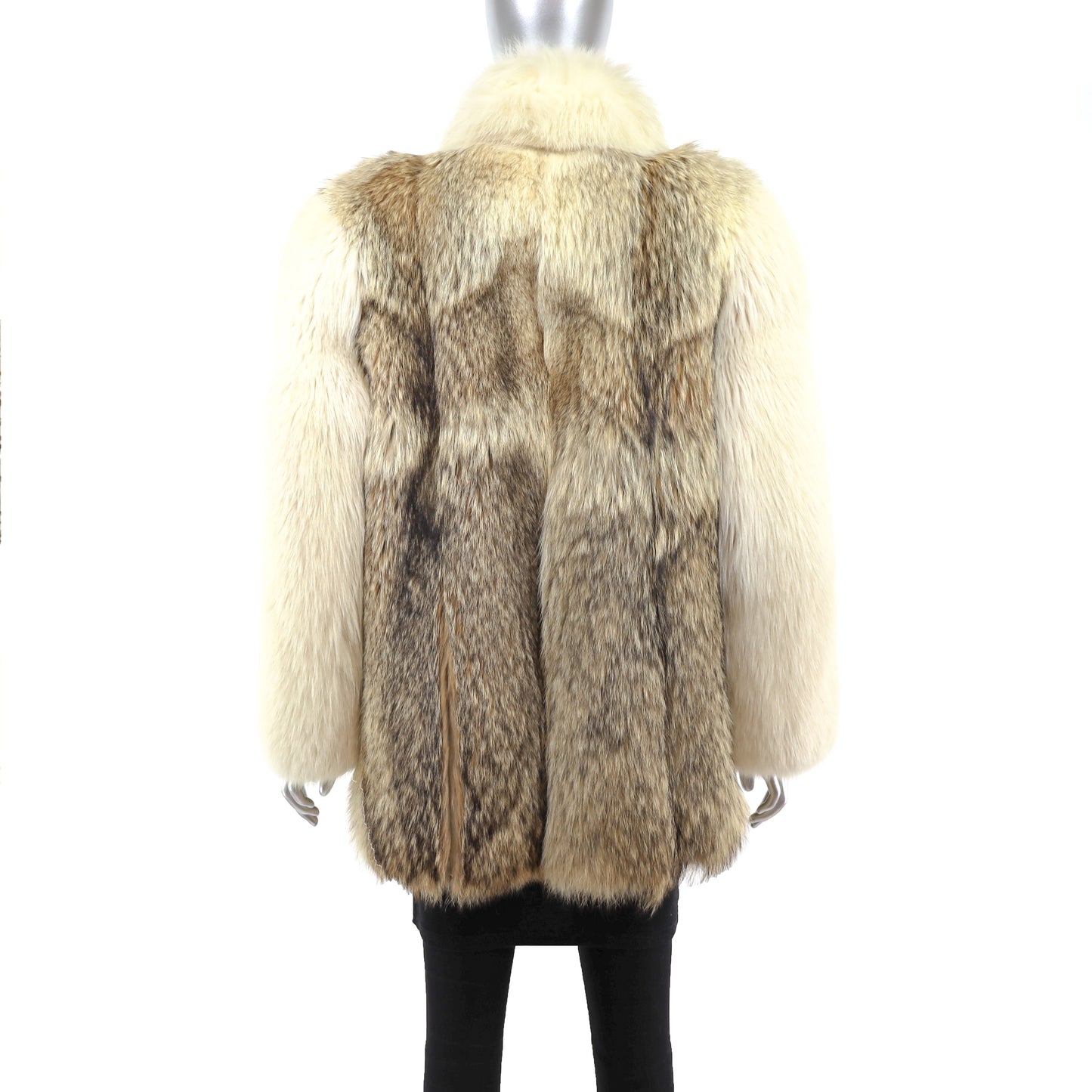Coyote Jacket with Fox Trim- Size L