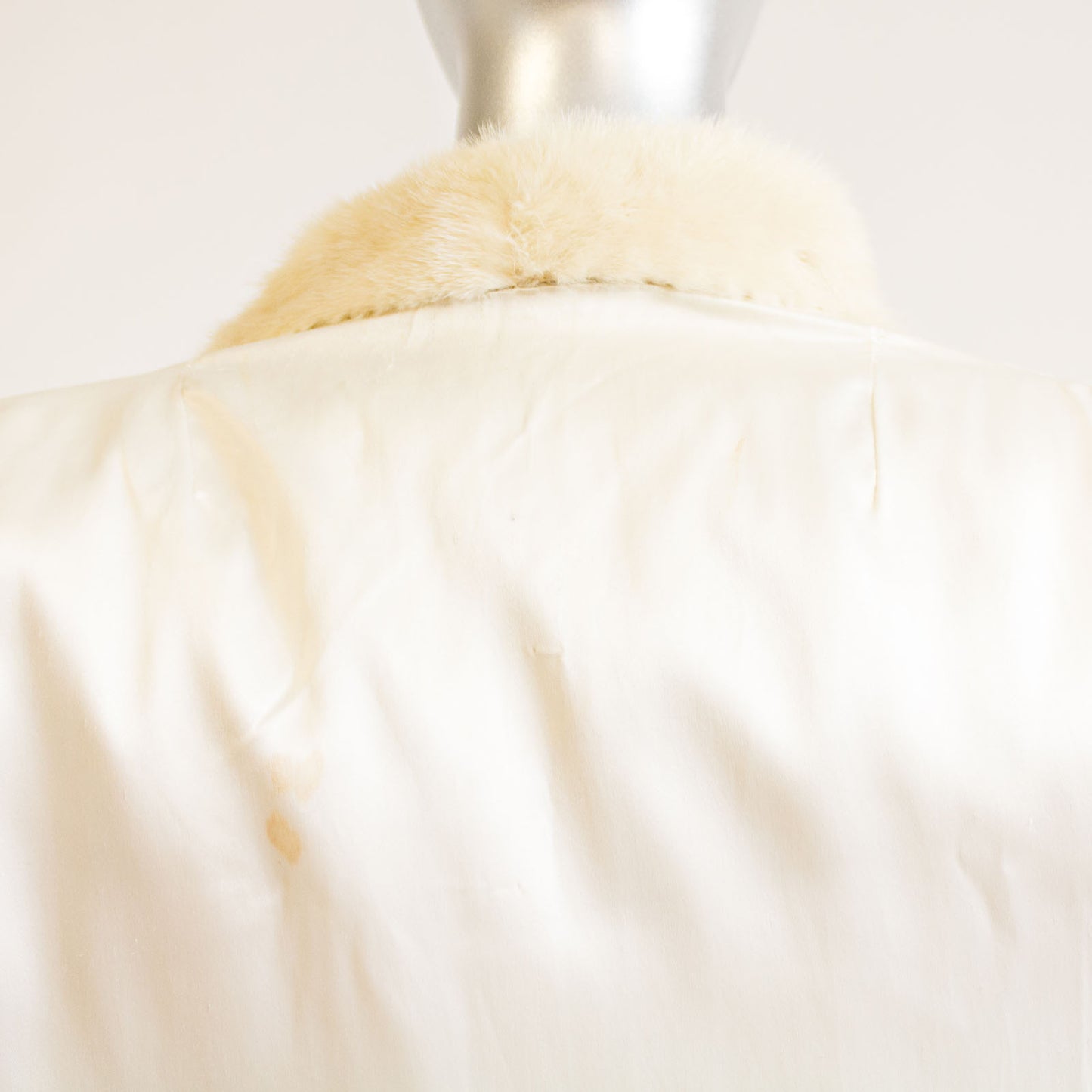 Cream Corded Mink Jacket - Size S