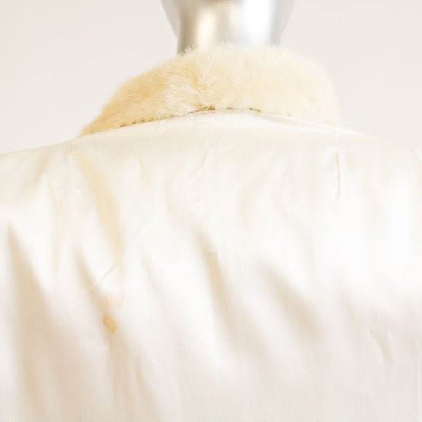 Cream Corded Mink Jacket - Size S ( Vintage Furs)