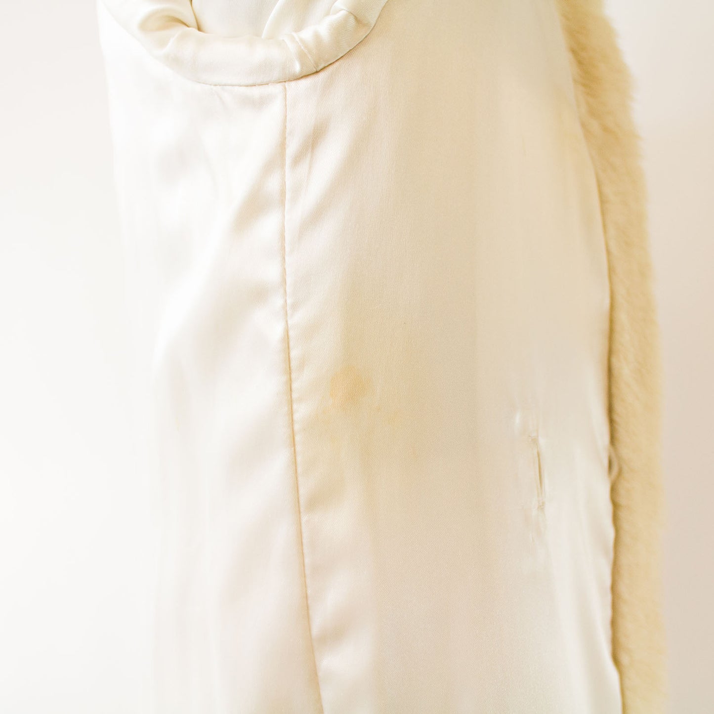 Cream Corded Mink Jacket - Size S