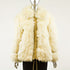 Cream Mongolian Lamb Jacket - Size M (Vintage Furs)