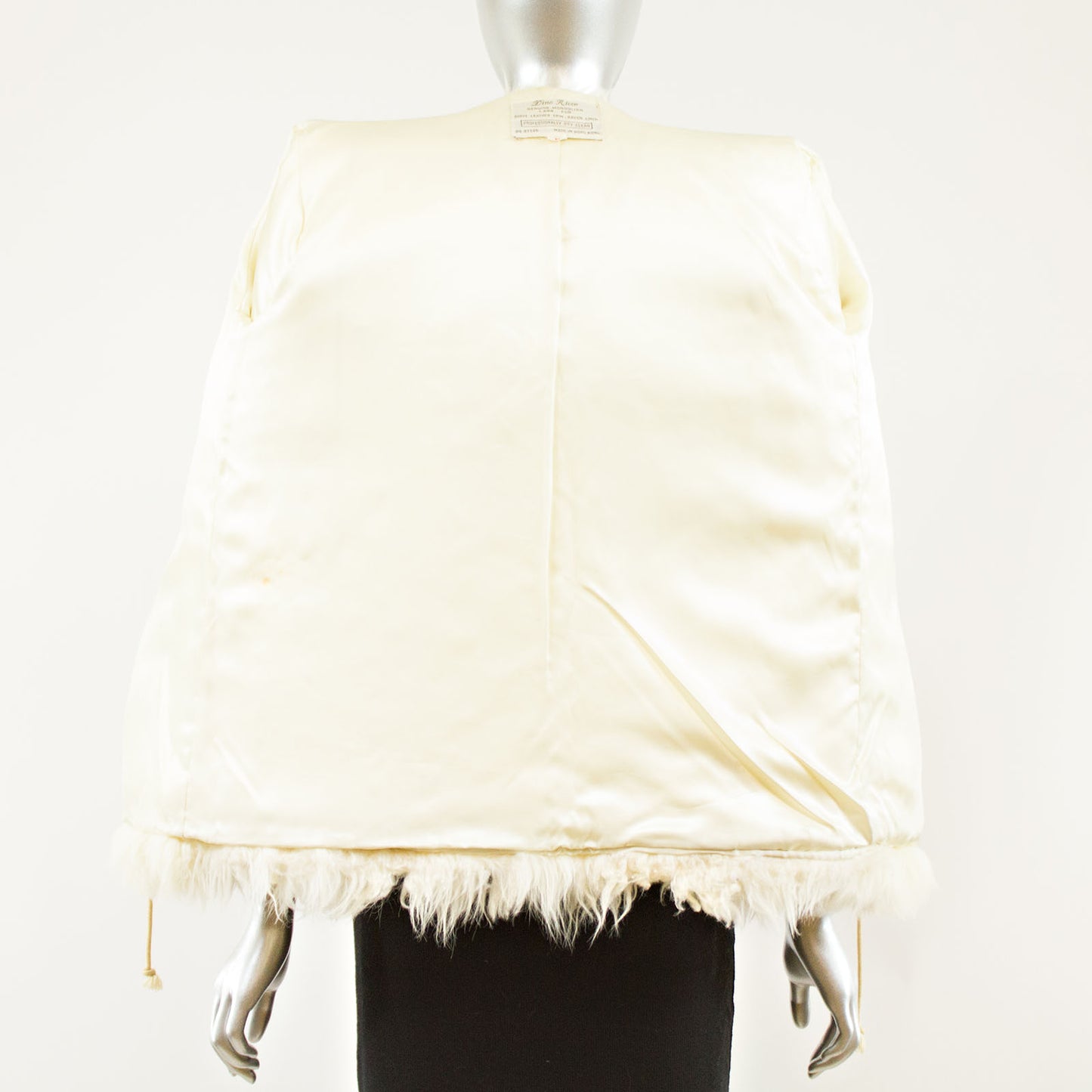 Cream Mongolian Lamb Jacket - Size M