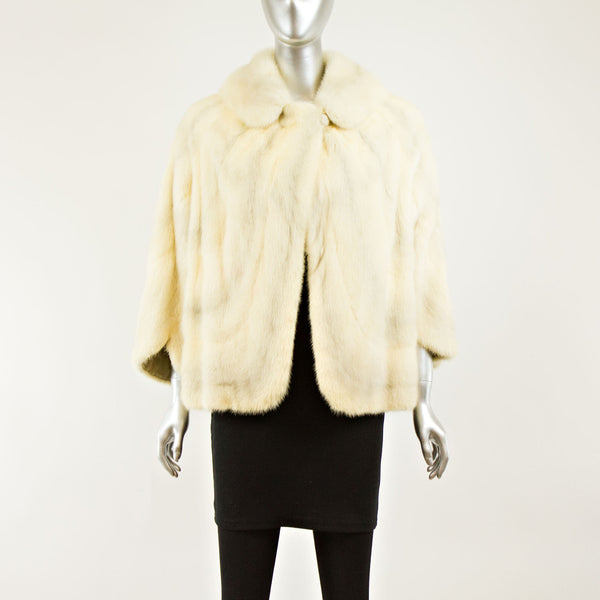 Cross Ivory Mink Jacket- Size M-L (Vintage Furs)