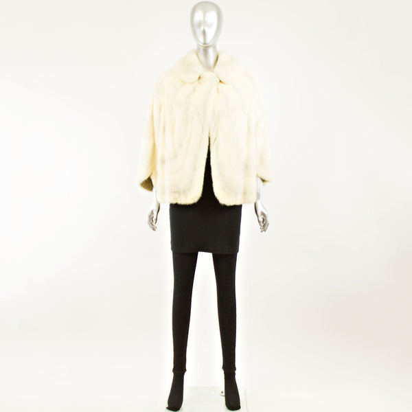 Cross Ivory Mink Jacket- Size M-L (Vintage Furs)