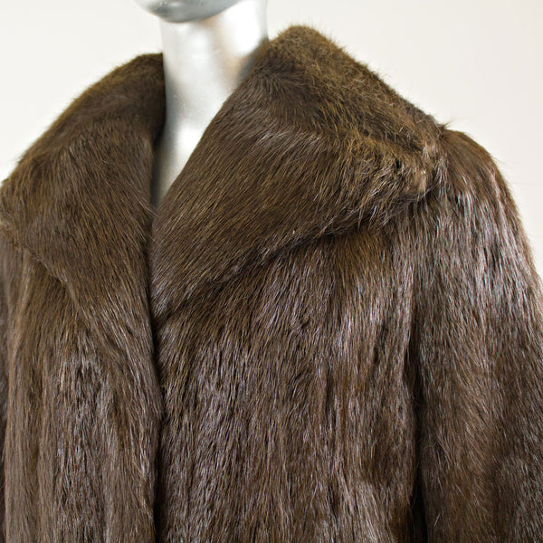 Dark Brown Nutria Coat - Size M ( Vintage Furs)