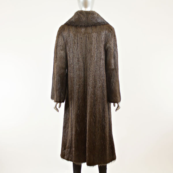 Dark Brown Nutria Coat - Size M ( Vintage Furs)