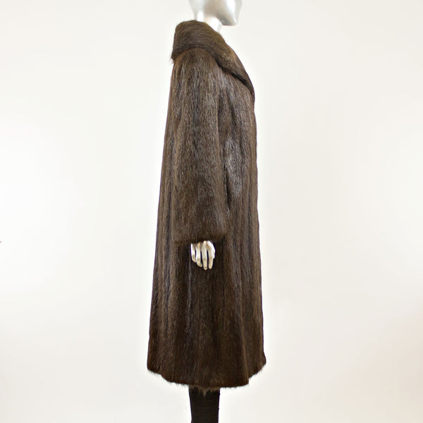 Dark Brown Nutria Coat - Size M ( Vintage Furs)
