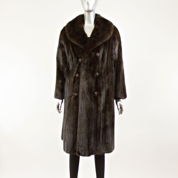 Dark Mahogany Mink Coat- Size M (Vintage Furs)