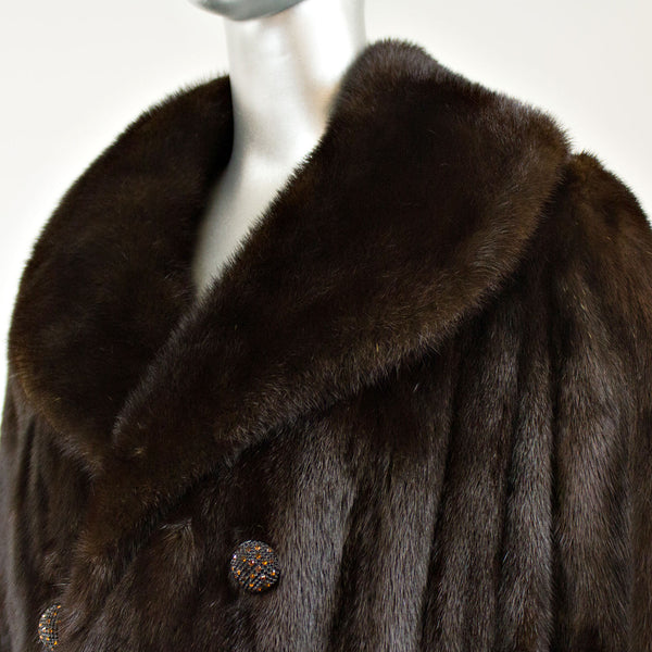 Dark Mahogany Mink Coat- Size M (Vintage Furs)