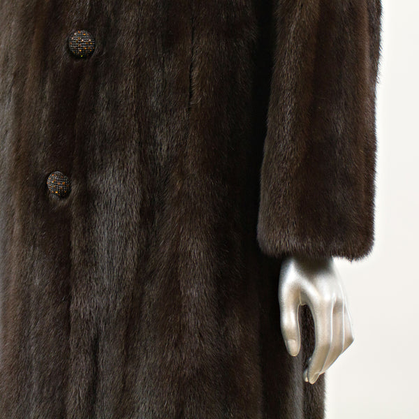 Dark Mahogany Mink Coat- Size M (Vintage Furs)
