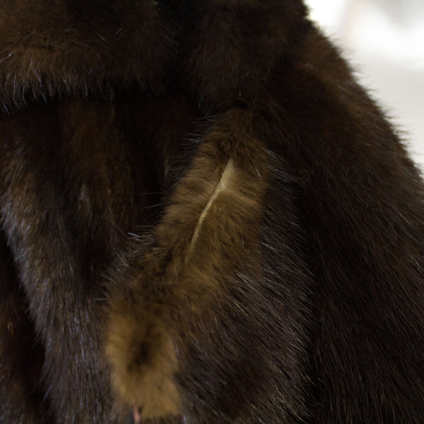 Dark Mahogany Mink Coat- Size M (Vintage Furs)