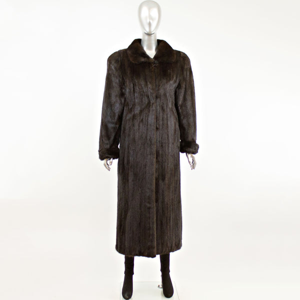 Dark Mahogany Mink Coat- Size S (Vintage Furs)
