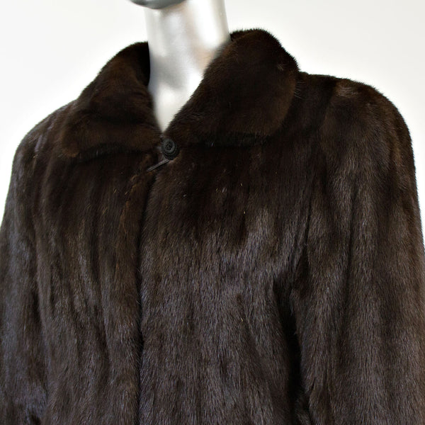 Dark Mahogany Mink Coat- Size S (Vintage Furs)