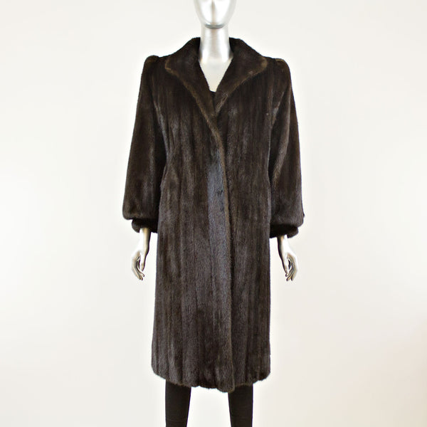 Dark Mahogany Mink Coat - Size M (Vintage Furs)