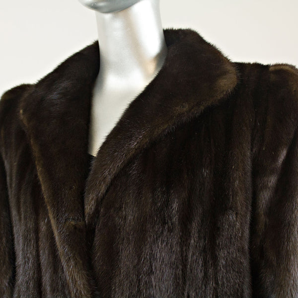 Dark Mahogany Mink Coat - Size M (Vintage Furs)