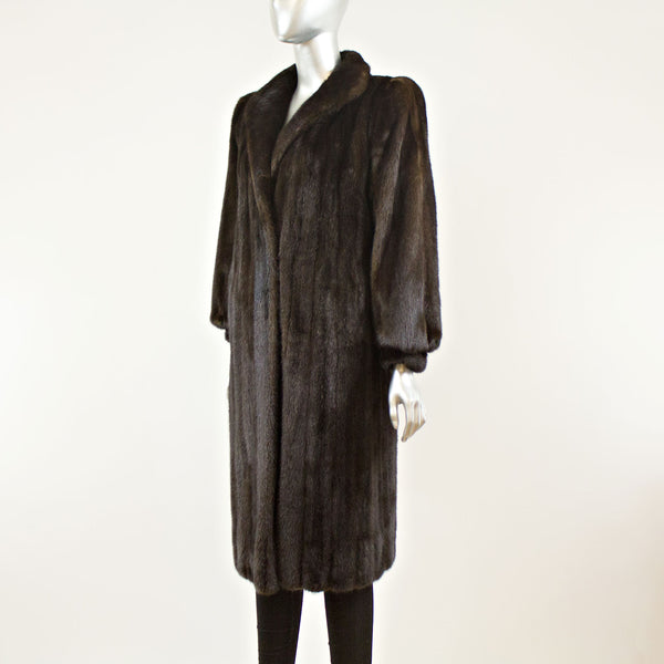 Dark Mahogany Mink Coat - Size M (Vintage Furs)