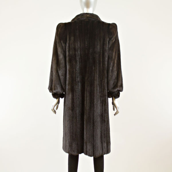 Dark Mahogany Mink Coat - Size M (Vintage Furs)
