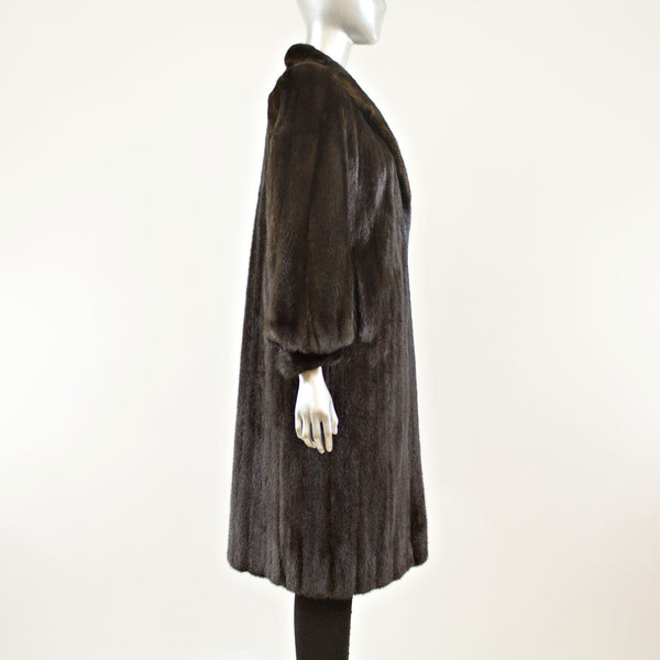 Dark Mahogany Mink Coat - Size M (Vintage Furs)