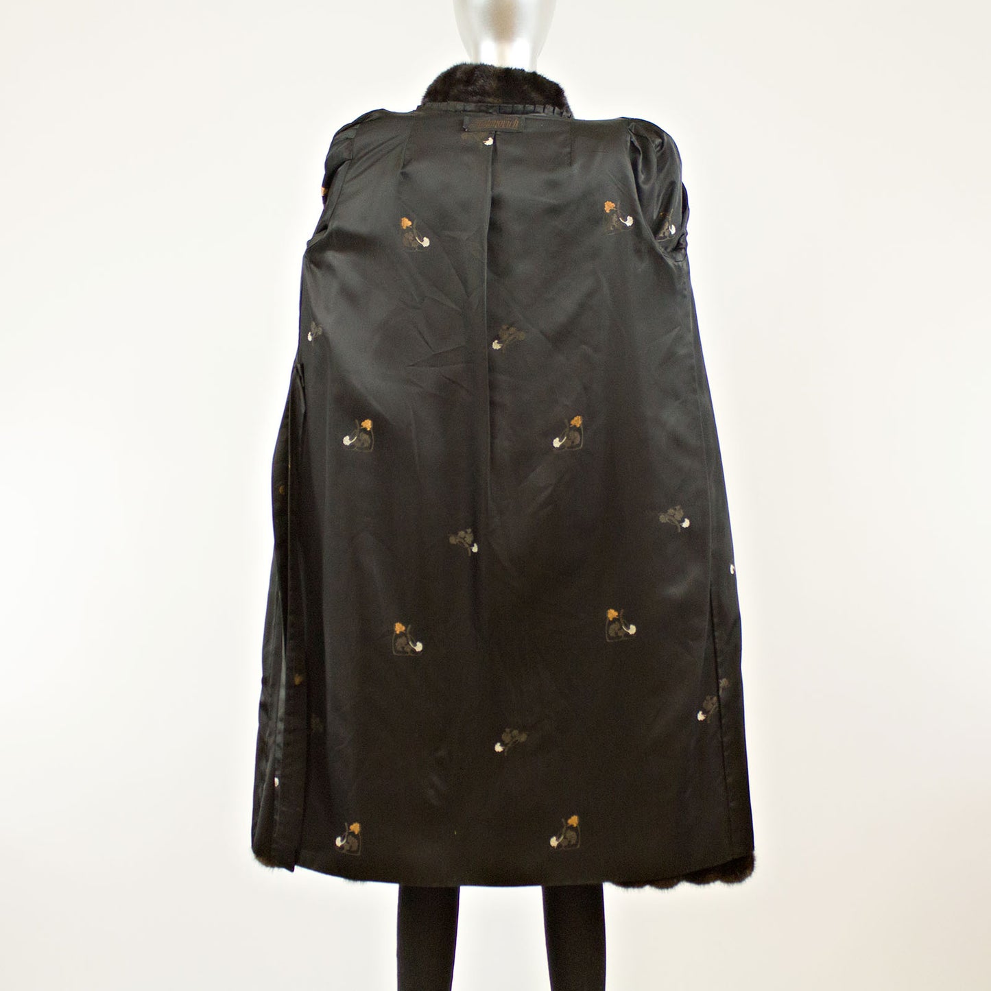 Dark Mahogany Mink Coat - Size M