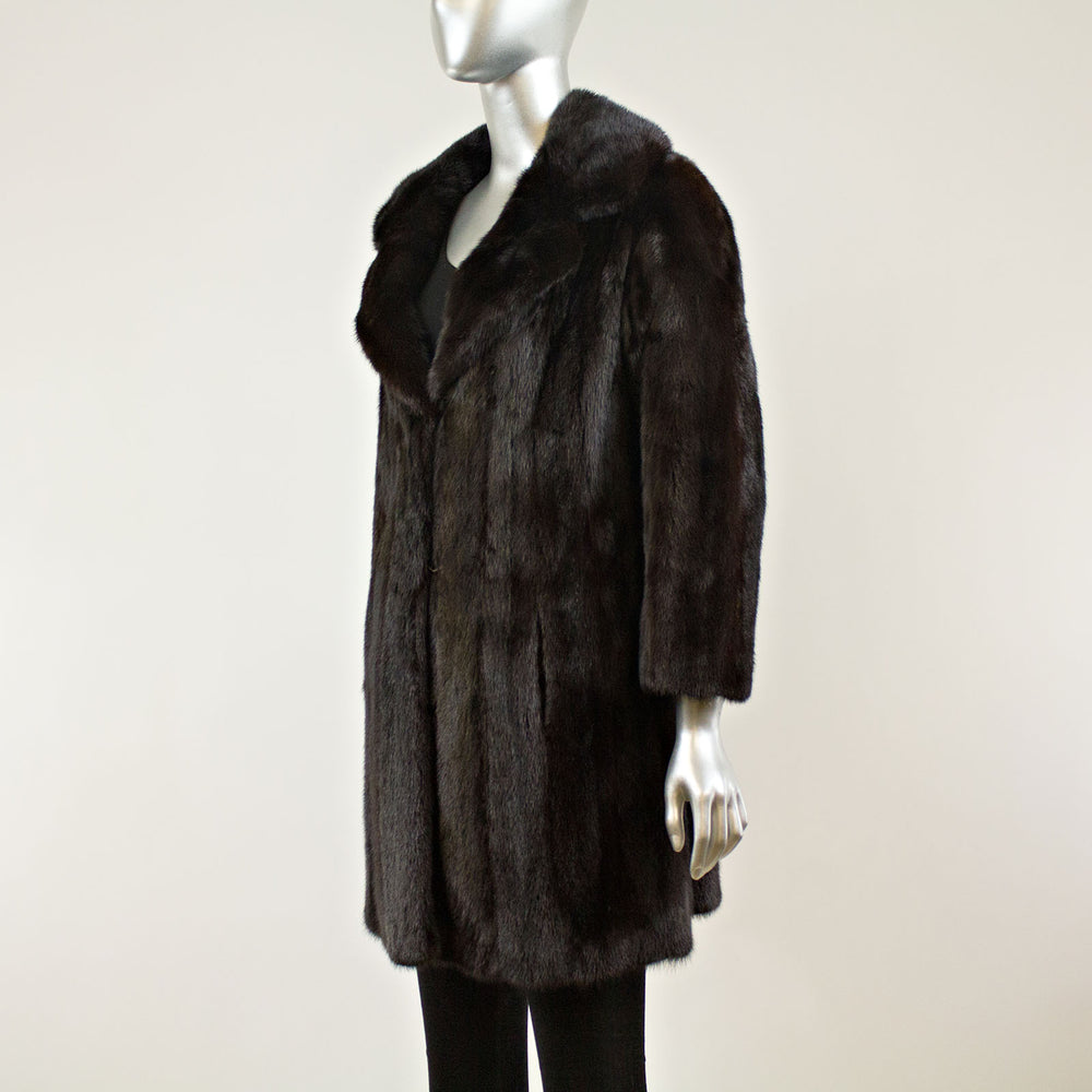 Dark Mahogany Mink Coat - Size S-M (Vintage Furs)