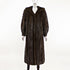 Dark Mahogany Mink Coat with Diagonal Bracelet Cuffs- Size L-XL (Vintage Furs)