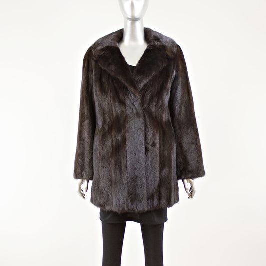 Dark Brown Mink Jacket- Size M