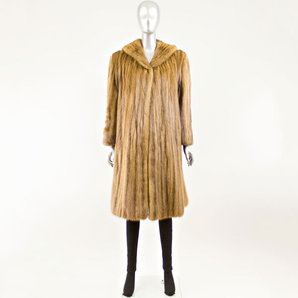 Demi Buff Mink 7/8 Coat- Size L (Vintage Furs)