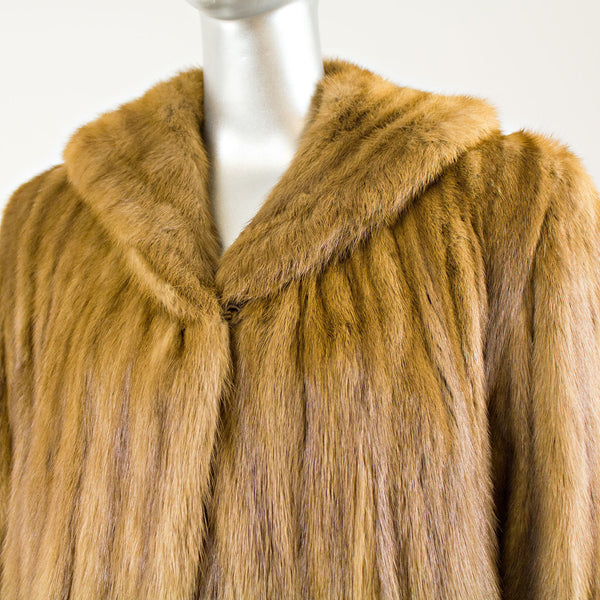 Demi Buff Mink 7/8 Coat- Size L (Vintage Furs)