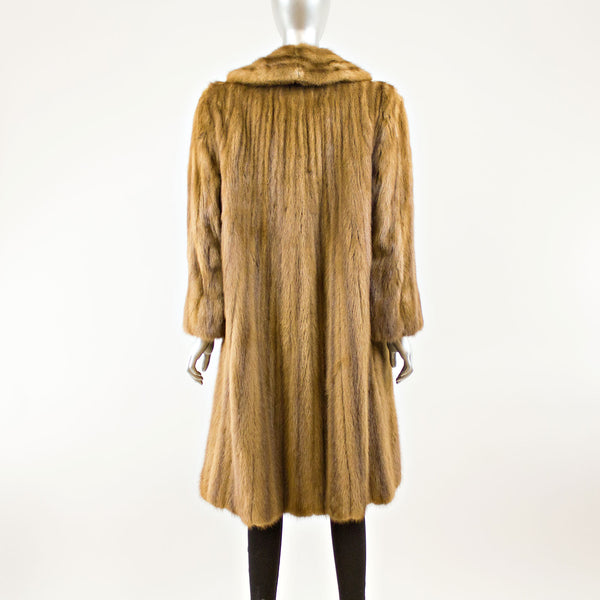 Demi Buff Mink 7/8 Coat- Size L (Vintage Furs)