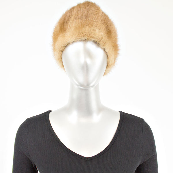 Demi Buff Mink Hat- Size S (Vintage Furs)