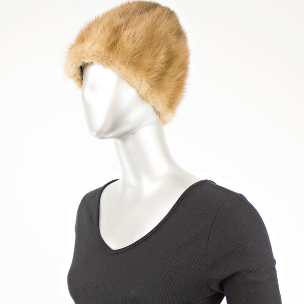 Demi Buff Mink Hat- Size S (Vintage Furs)