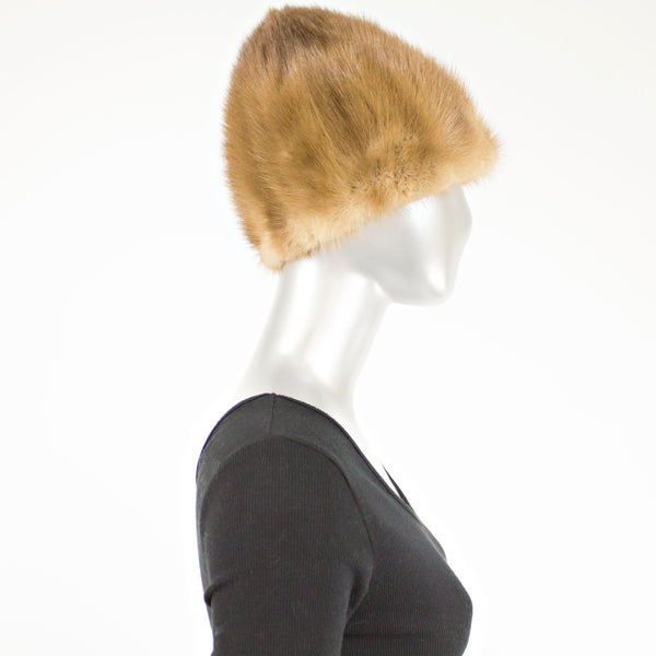 Demi Buff Mink Hat- Size S (Vintage Furs)