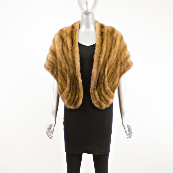 Demi Buff Mink Stole- Free Size