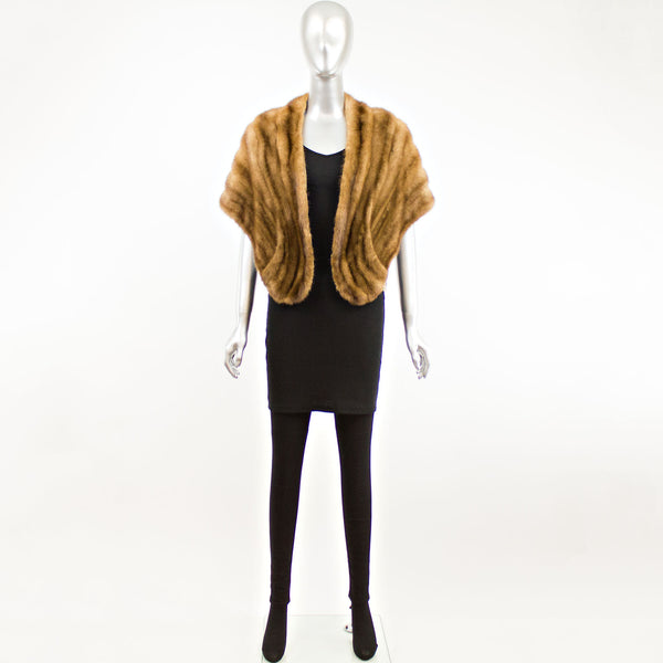 Demi Buff Mink Stole- Free Size