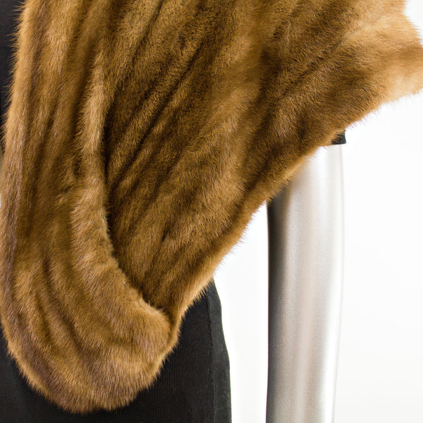 Demi Buff Mink Stole- Free Size