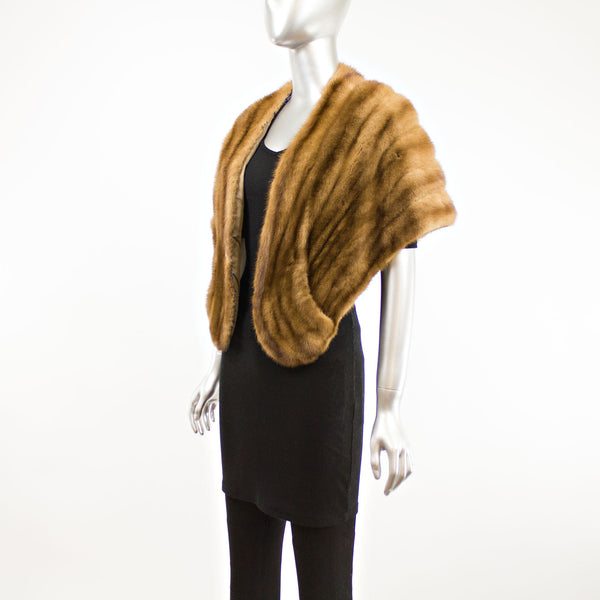 Demi Buff Mink Stole- Free Size