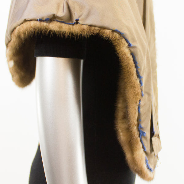 Demi Buff Mink Stole- Free Size