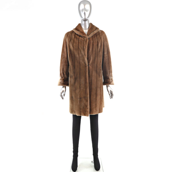 Faux Fur Coat- Size M-L