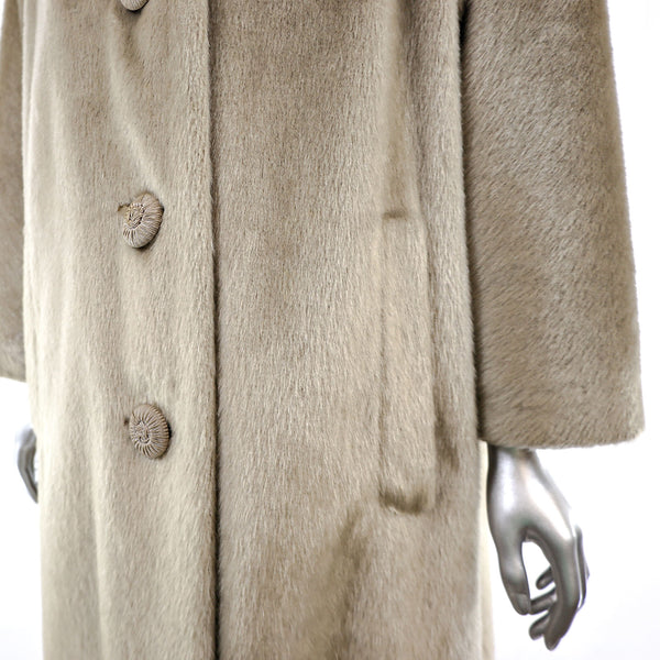 Faux Fur Coat with Mink Collar- Size XXL-XXXL