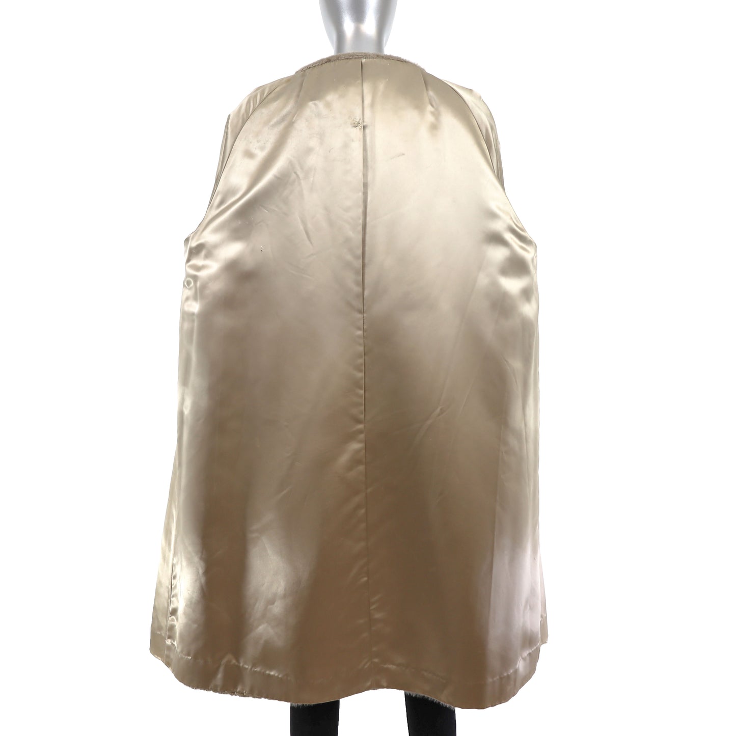 Faux Fur Coat with Mink Collar- Size XXL